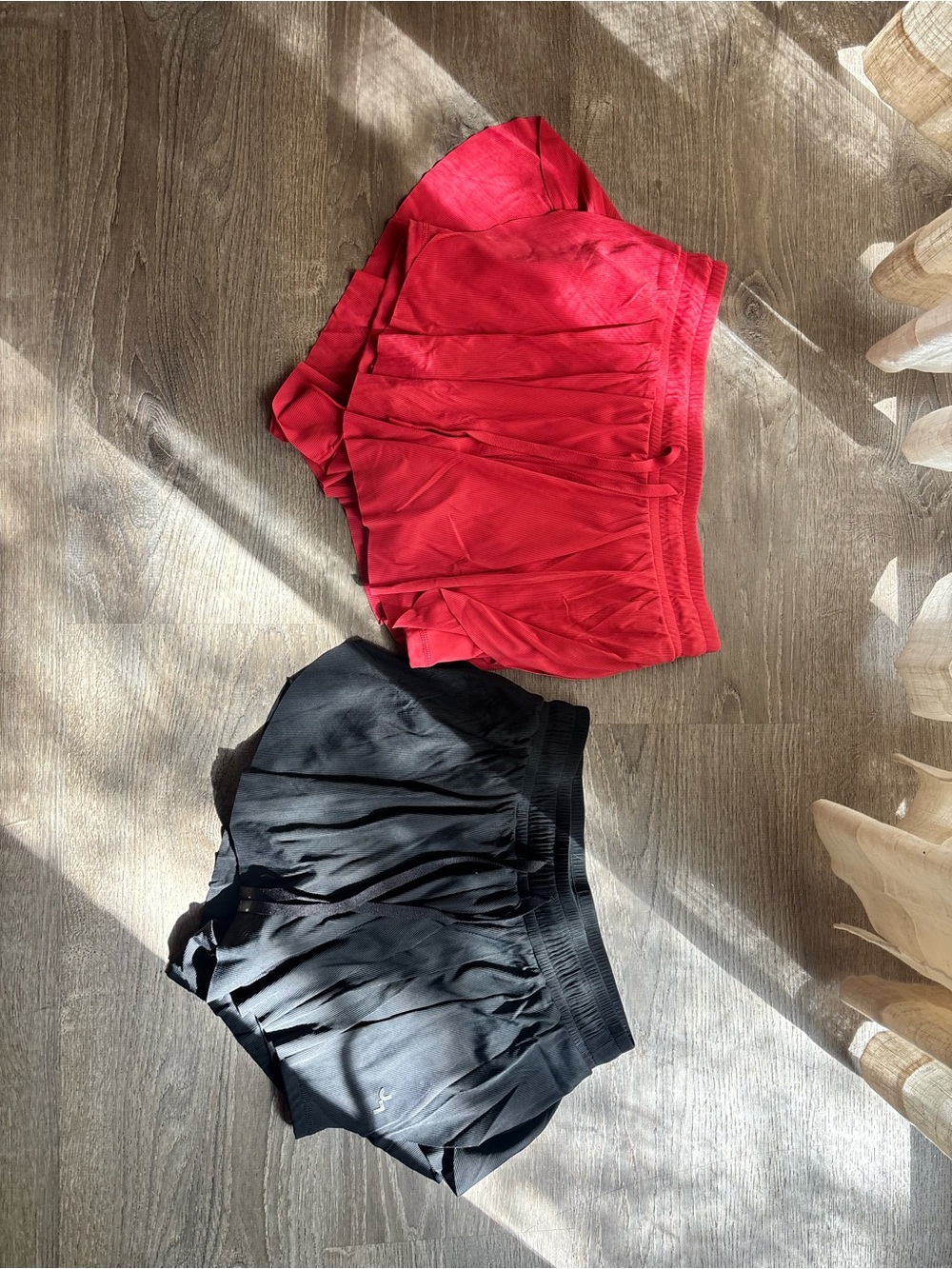 JoyLab pink and Black Pleated Athletic Shorts 2 pairs